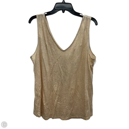 Top Sleeveless Designer By Lilly Pulitzer In Gold, Size: Xl