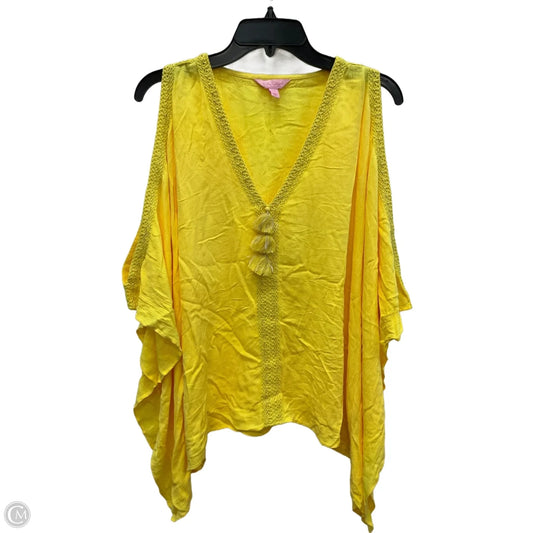 Top Short Sleeve Designer By Lilly Pulitzer In Yellow, Size: Xl