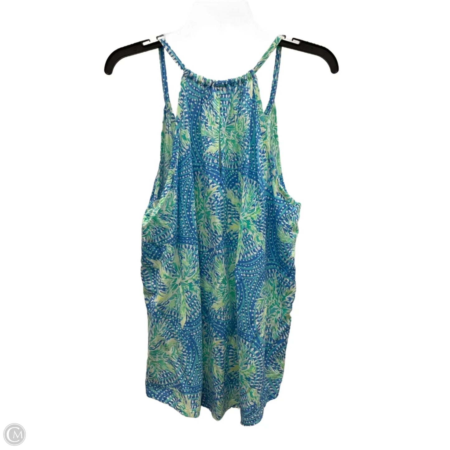 Top Sleeveless Designer By Lilly Pulitzer In Blue & Green, Size: Xl