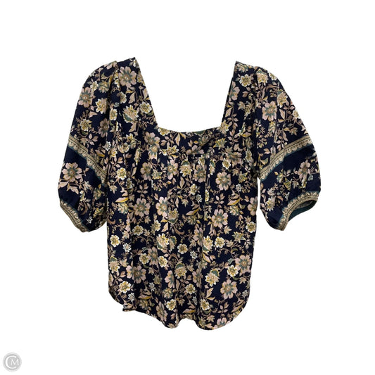 Top Short Sleeve By Cmb In Floral Print, Size: S