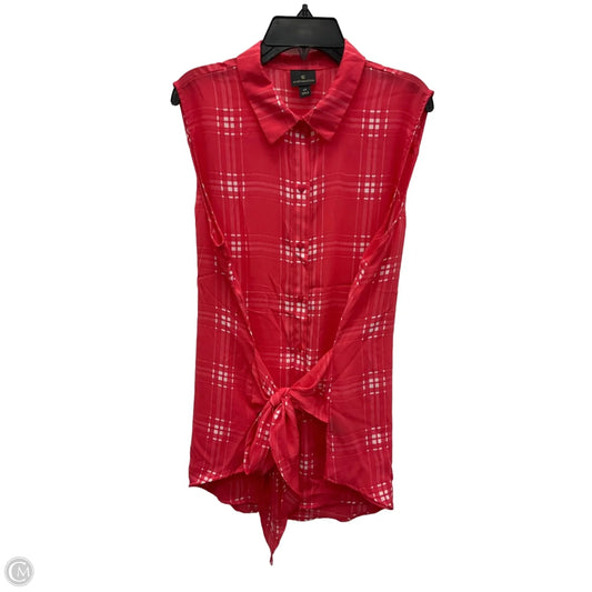 Top Sleeveless By Worthington In Pink, Size: L