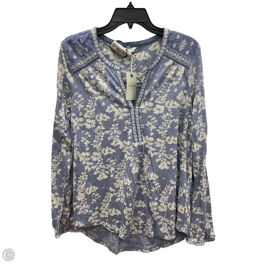 Top Long Sleeve By Lucky Brand In Floral Print, Size: L
