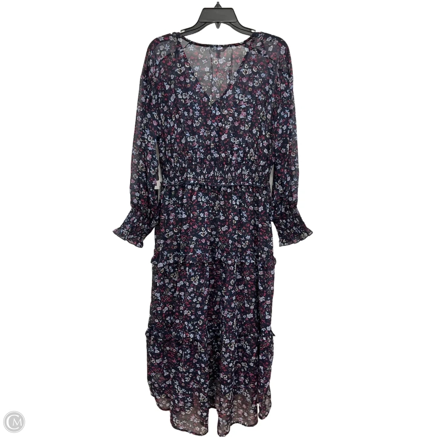 Dress Casual Maxi By Time And Tru In Floral Print, Size: L