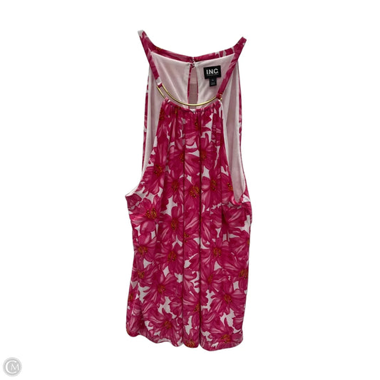 Top Sleeveless By Inc In Floral Print, Size: Xl