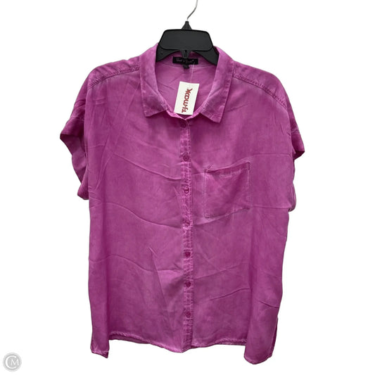 Top Short Sleeve By Velvet Heart In Purple, Size: L