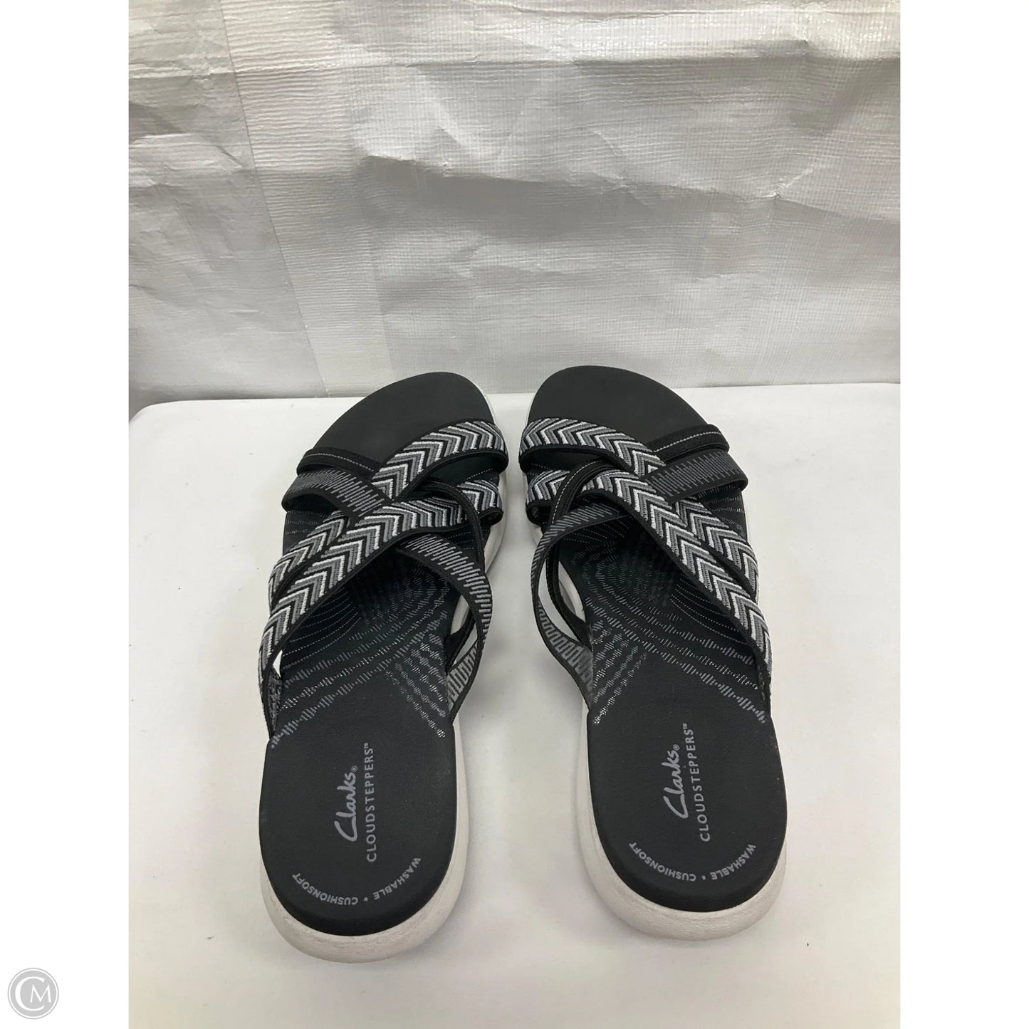 Sandals Flats By Clarks In Black, Size: 9