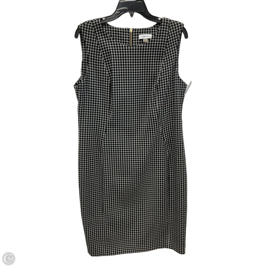 Dress Work By Calvin Klein In Black & White, Size: Xl