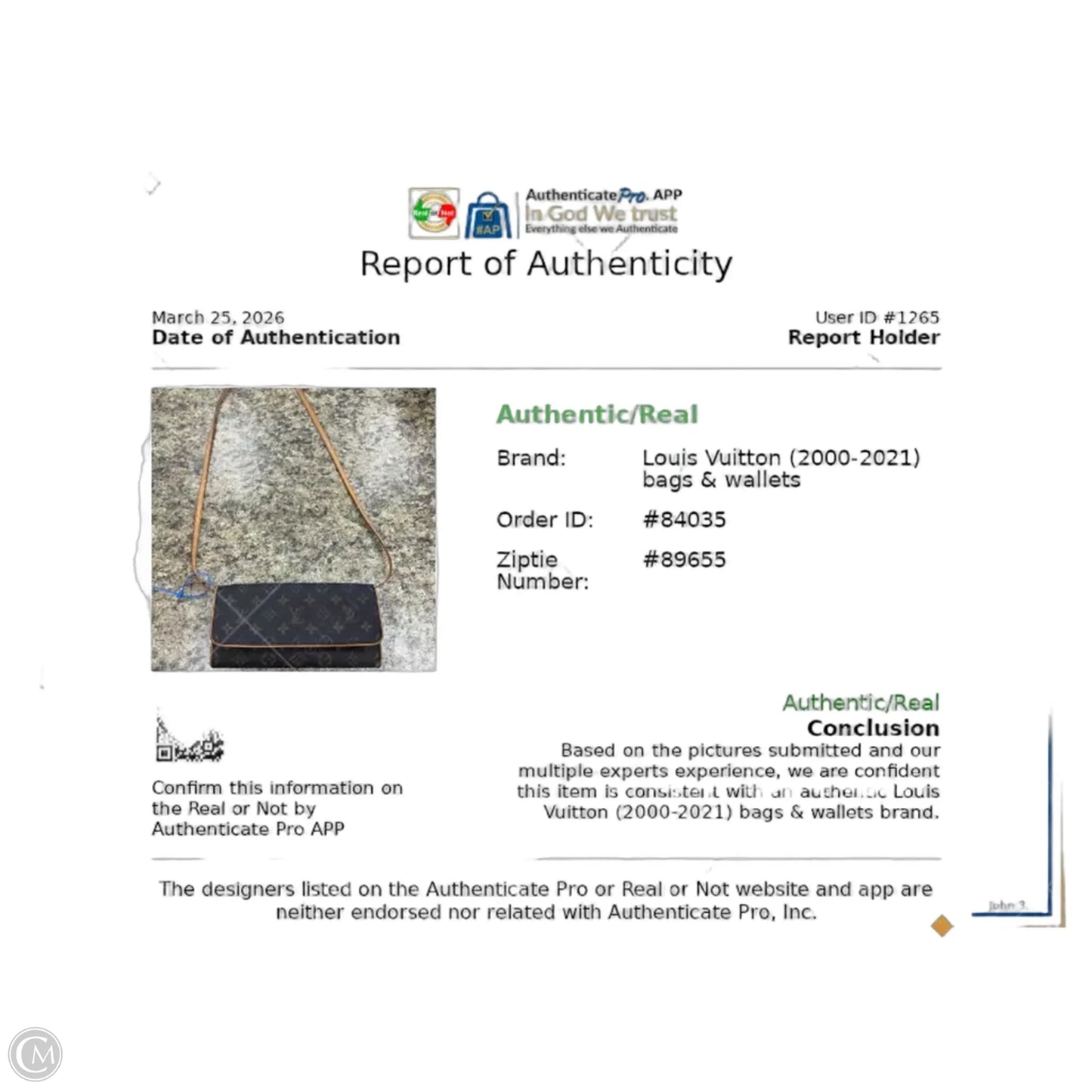 Crossbody Luxury Designer By Louis Vuitton, Size: Small