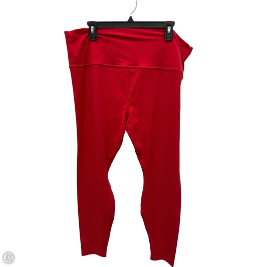 Athletic Leggings By All In Motion In Red, Size: 3x