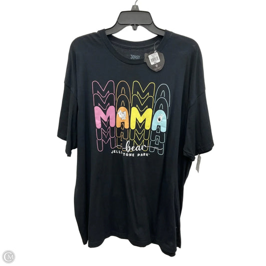 Top Short Sleeve By Cmf In Black, Size: 2x