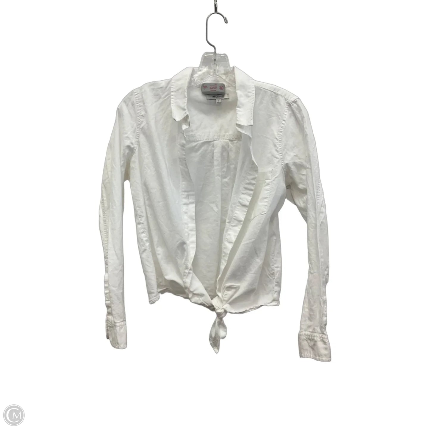 Blouse Long Sleeve By Madewell In White, Size: S