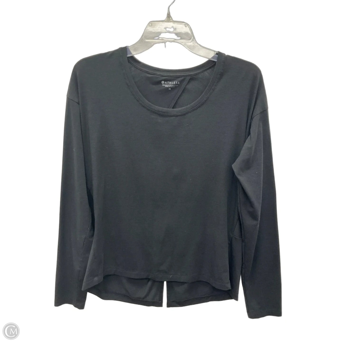 Athletic Top Long Sleeve Crewneck By Athleta In Black, Size: M
