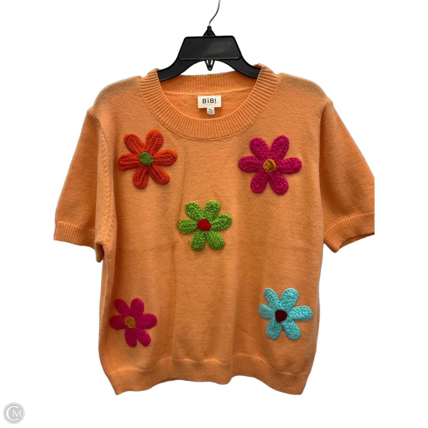 Top Short Sleeve By Bibi In Orange, Size: Xl