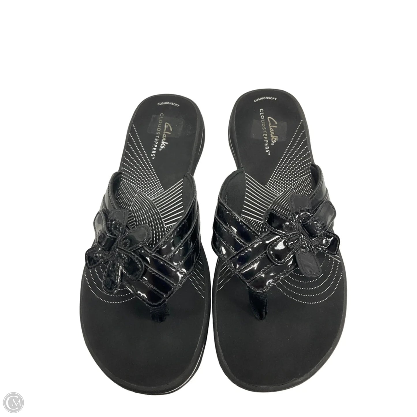 Sandals Flip Flops By Clarks In Black, Size: 8