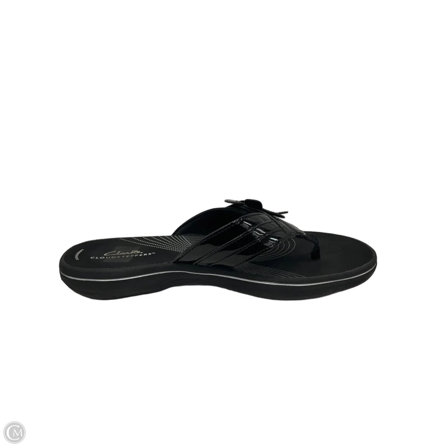 Sandals Flip Flops By Clarks In Black, Size: 8