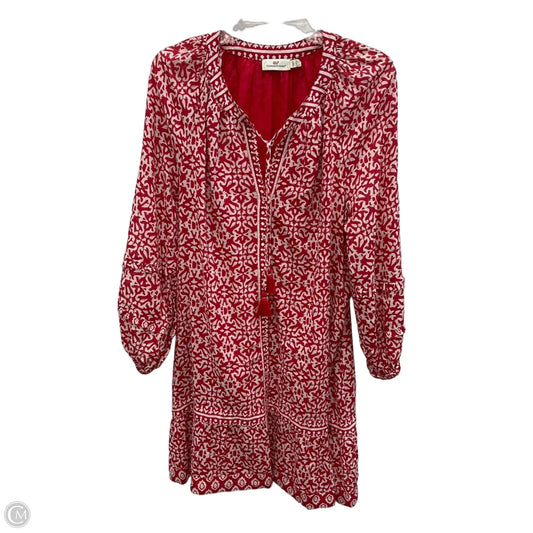 Dress Casual Short By Vineyard Vines In Red & White, Size: L