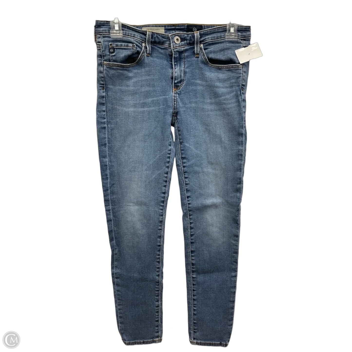 Jeans Skinny By Adriano Goldschmied In Blue Denim, Size: 4
