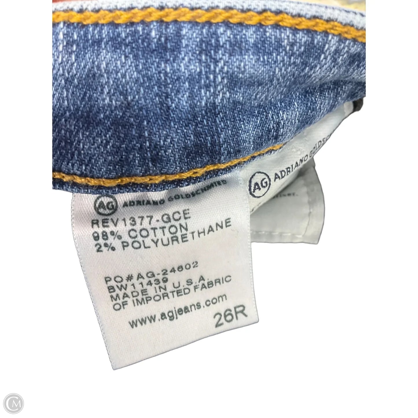 Jeans Skinny By Adriano Goldschmied In Blue Denim, Size: 4