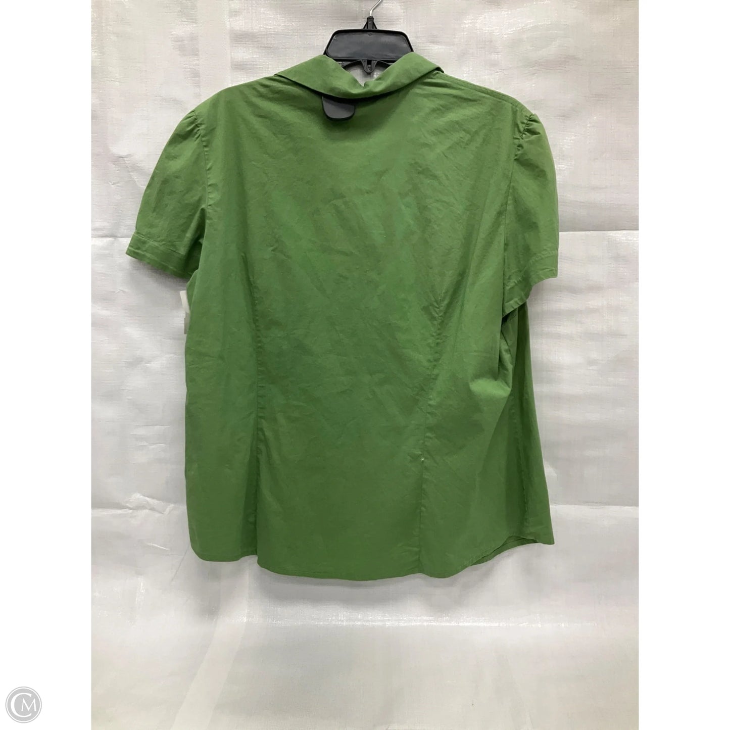 Blouse Short Sleeve By George In Green, Size: Xxl