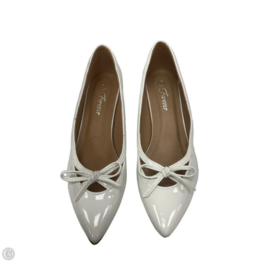 Shoes Heels Kitten By Forever In White, Size: 7