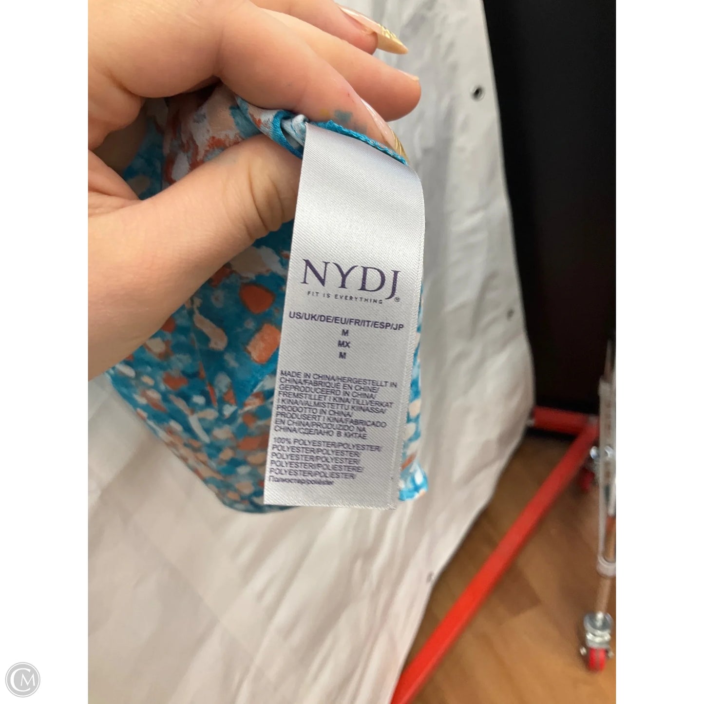 Top Sleeveless By Not Your Daughters Jeans In Blue & Orange, Size: M