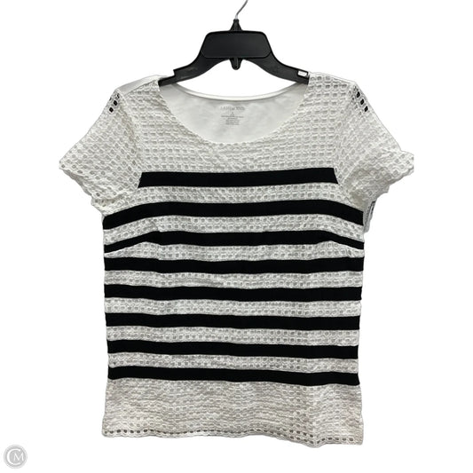Top Short Sleeve By Lands End In Striped Pattern, Size: S