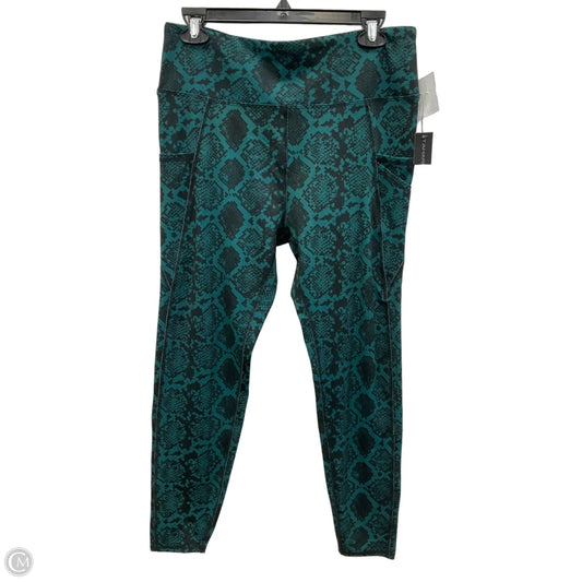 Athletic Leggings By Tahari In Green, Size: L