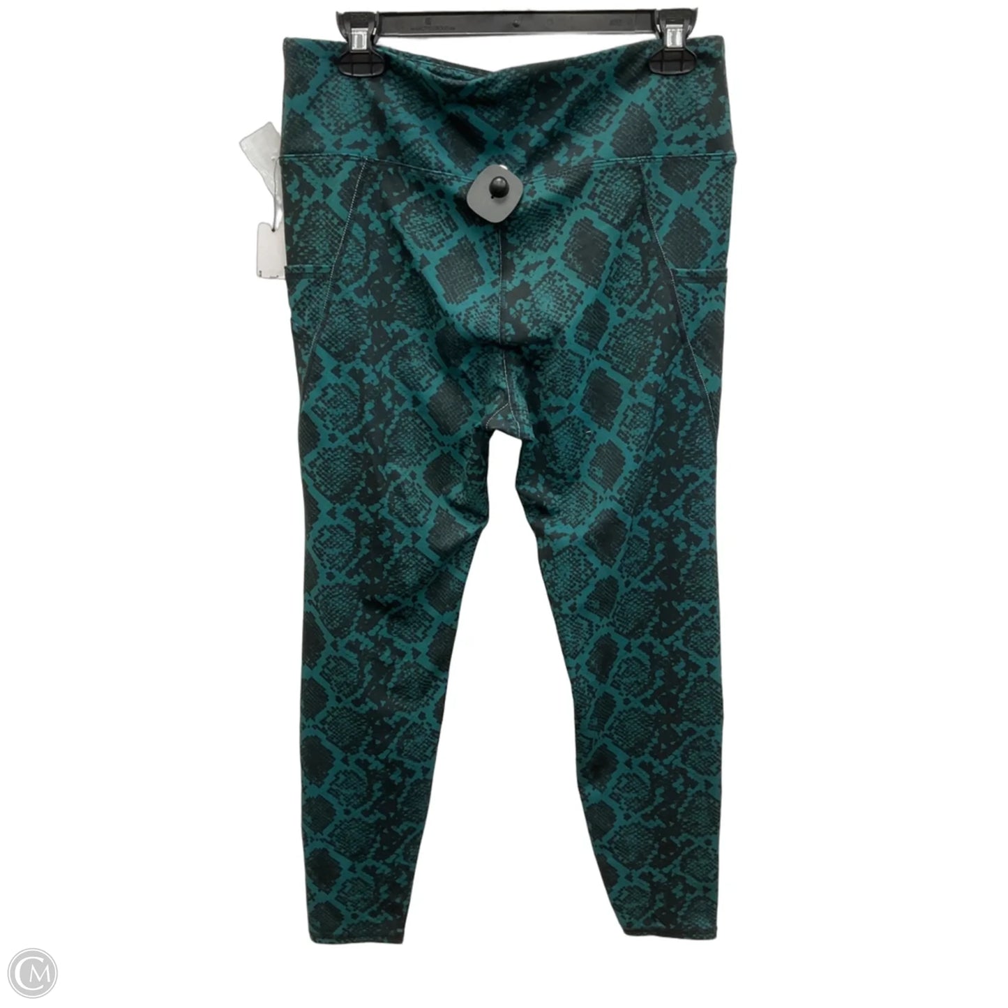 Athletic Leggings By Tahari In Green, Size: L