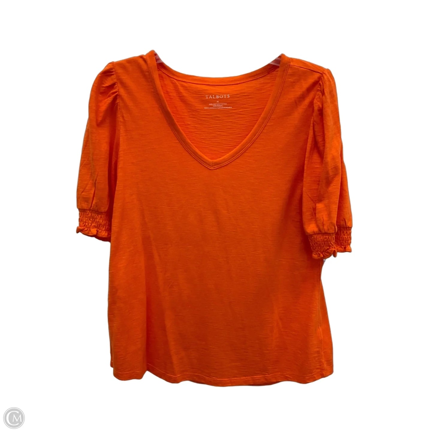 Top Short Sleeve By Talbots In Orange, Size: M