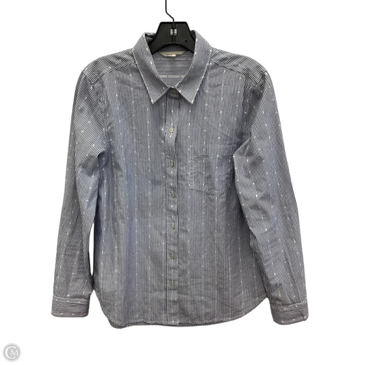 Blouse Long Sleeve By Lucky Brand In Blue, Size: S