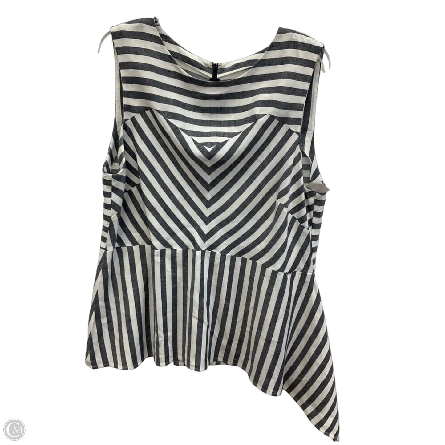 Top Sleeveless By St. John In Striped Pattern, Size: Xl