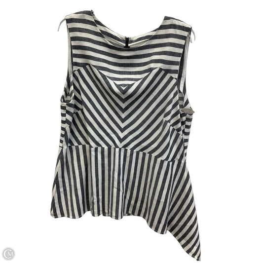 Top Sleeveless By St. John In Striped Pattern, Size: Xl