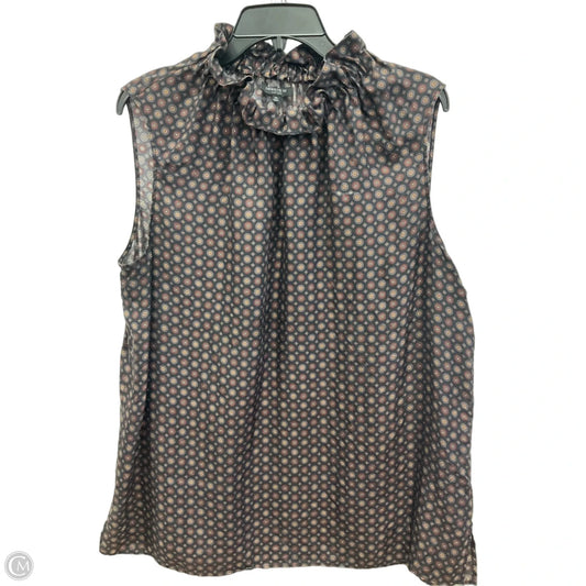 Top Sleeveless Designer By Lafayette 148 In Multi-colored, Size: Xl