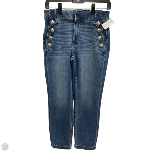 Jeans Straight By White House Black Market In Blue Denim, Size: 4