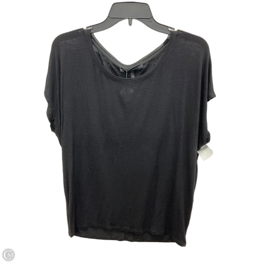 Top Short Sleeve By White House Black Market In Black, Size: S