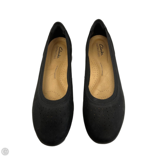 Shoes Heels Wedge By Clarks In Black, Size: 8.5