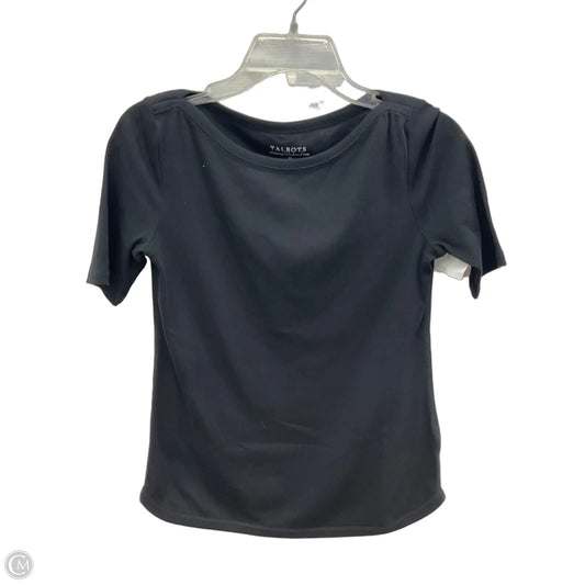 Top Short Sleeve By Talbots In Black, Size: Xs