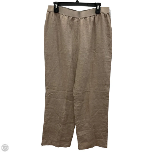 Pants Linen By Soft Surroundings In Tan, Size: L