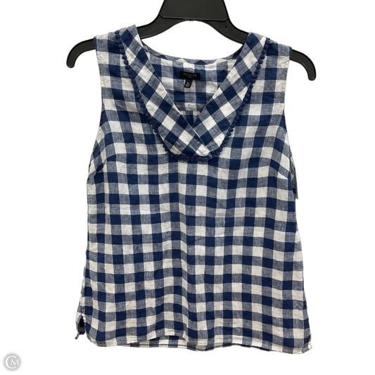 Top Sleeveless By Talbots In Checkered Pattern, Size: Sp