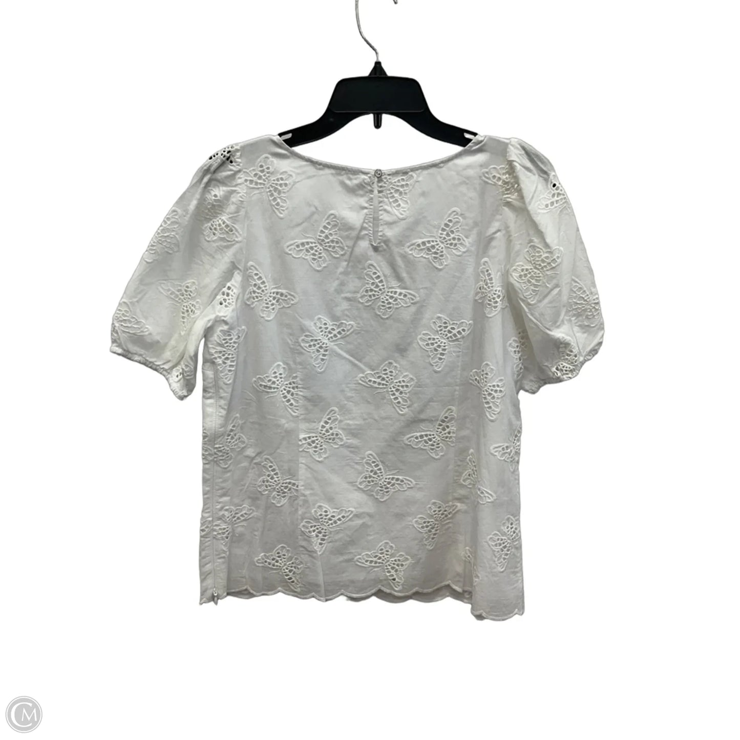 Top Short Sleeve By Talbots In White, Size: Mp