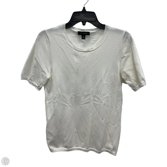Top Short Sleeve By Ann Taylor In White, Size: M