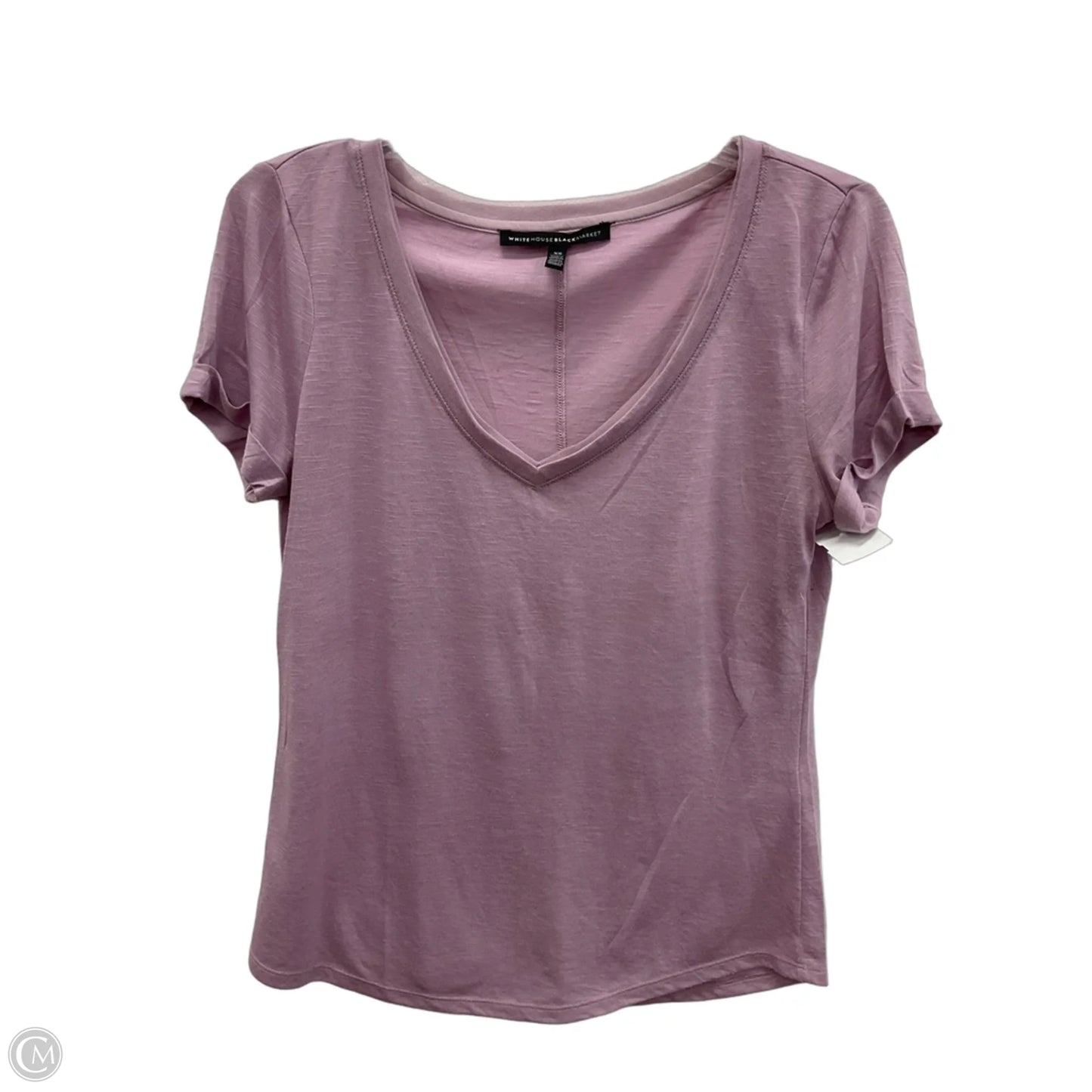 Top Short Sleeve By White House Black Market In Purple, Size: Xs