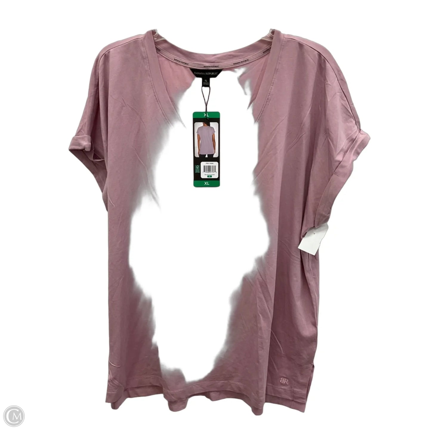 Top Short Sleeve By Banana Republic In Pink, Size: Xl