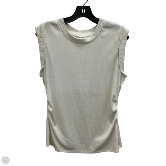 Top Sleeveless By Nine West In Beige, Size: L