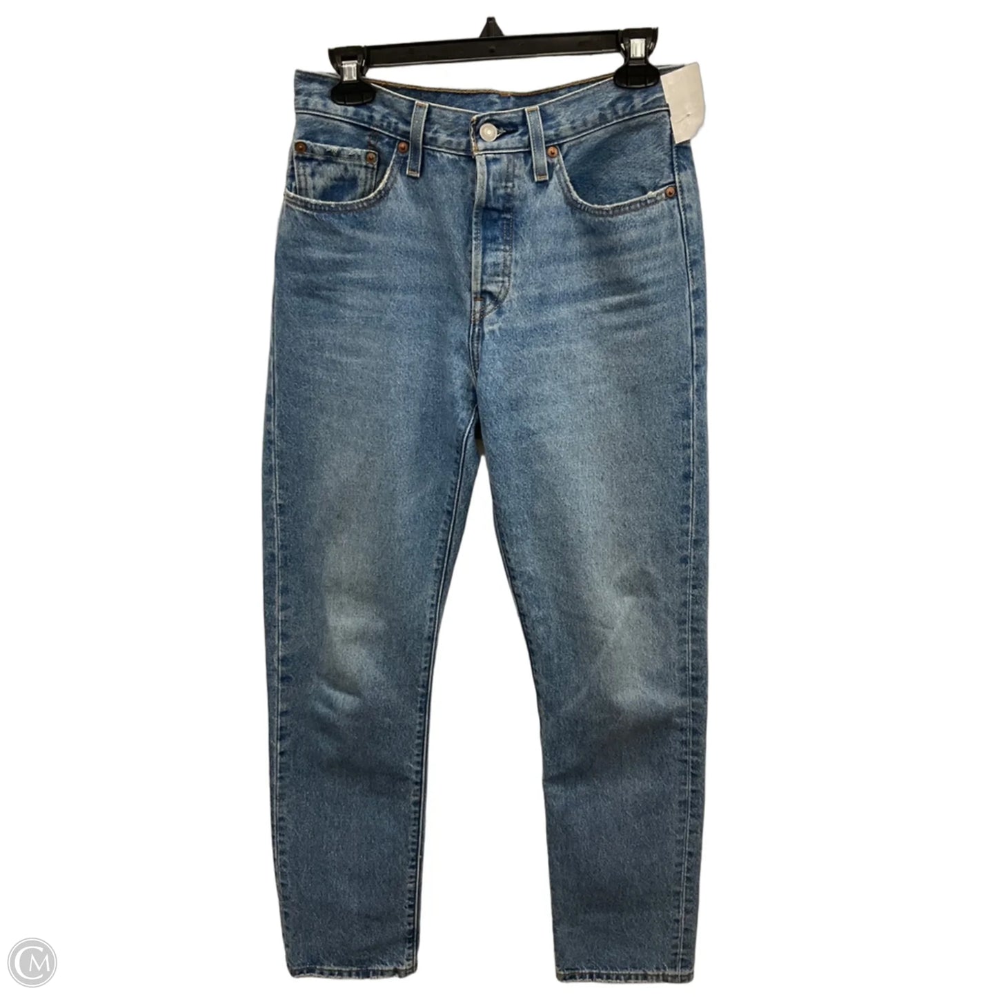 Jeans Straight By Levis In Blue Denim, Size: 4