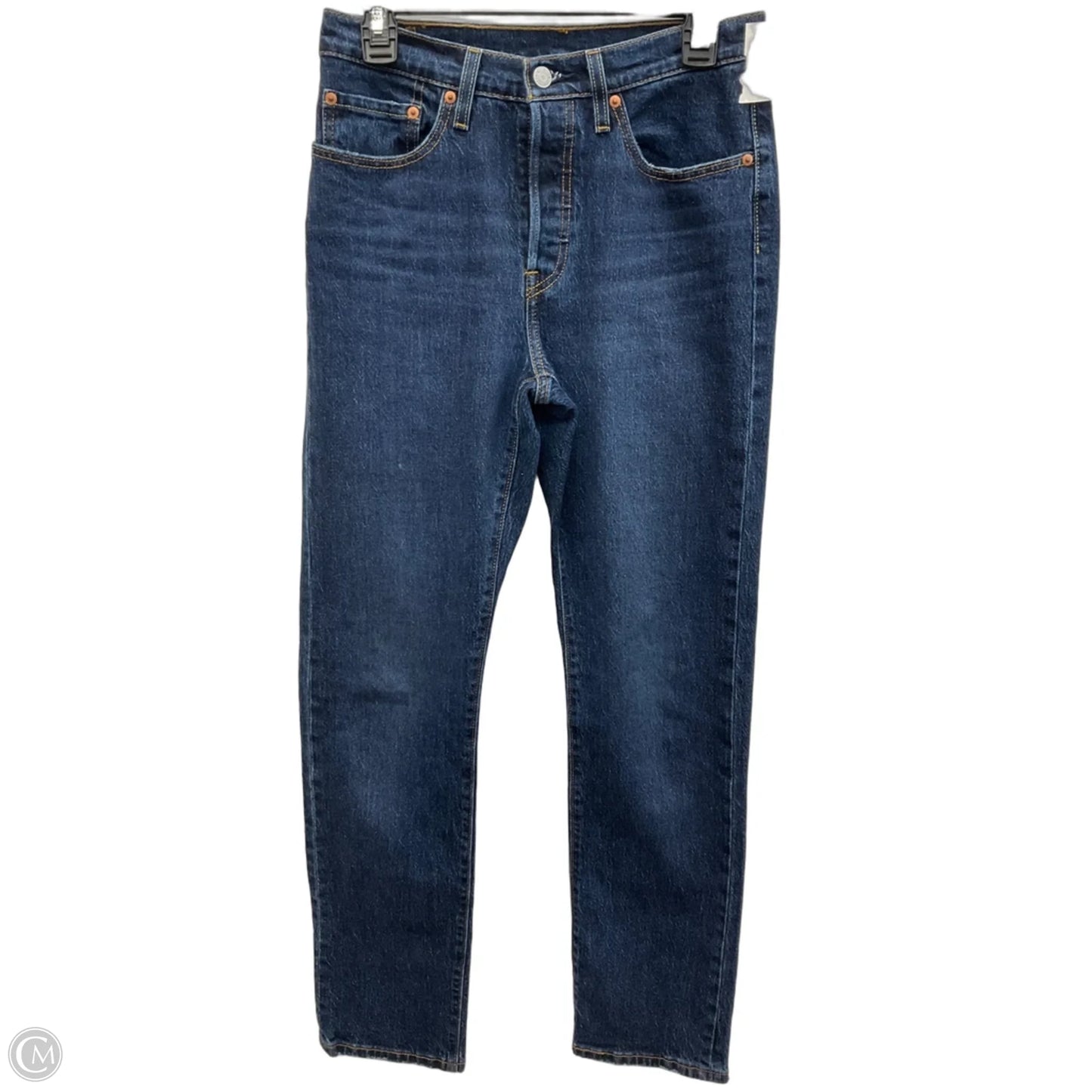 Jeans Straight By Levis In Blue Denim, Size: 4