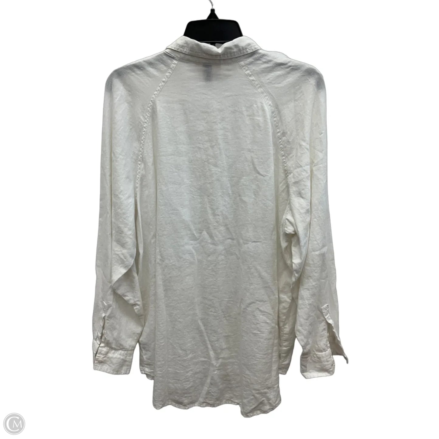 Blouse Long Sleeve By Universal Thread In White, Size: L