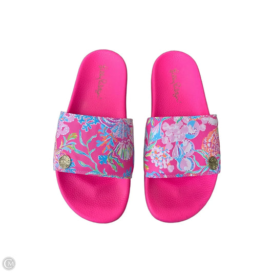 Sandals Designer By Lilly Pulitzer In Pink, Size: 8