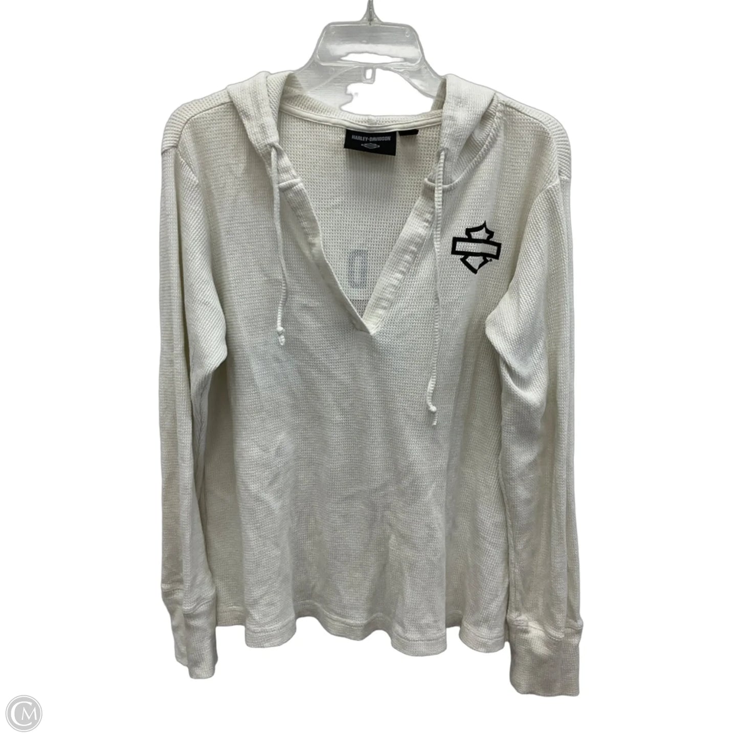 Top Long Sleeve By Harley Davidson In White, Size: 1x