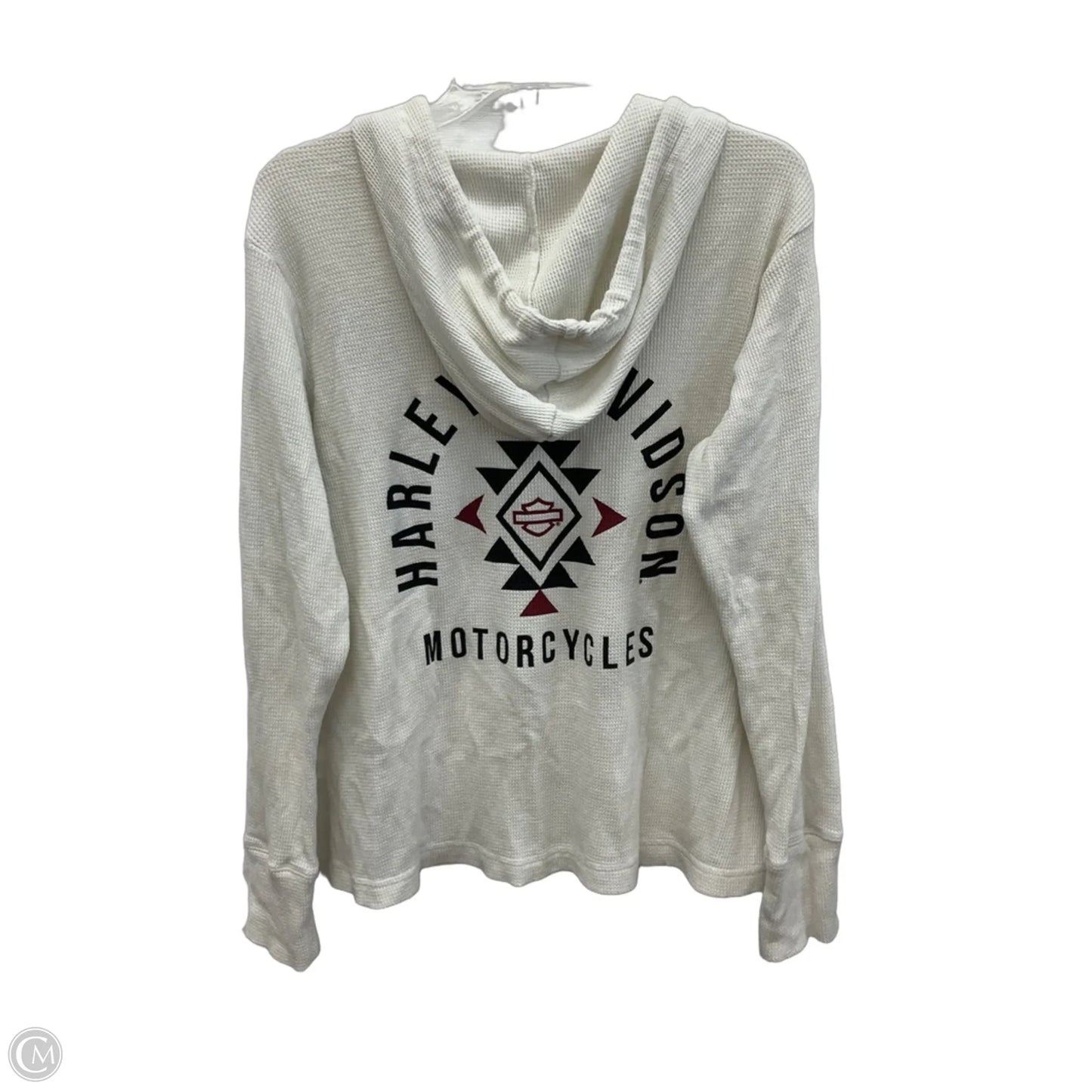 Top Long Sleeve By Harley Davidson In White, Size: 1x